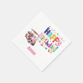 女性ゴルファーのゴルフ誕生日パーティー スタンダードカクテルナプキン (角)