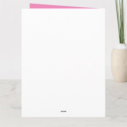 女性ゴルファーのゴルフ30th誕生日ピンクテーマ カード (裏面)