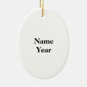 女性ゴルファーのシルエットオーナメント セラミックオーナメント (裏面)