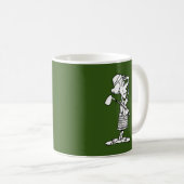 女性ゴルファーのマグカップ コーヒーマグカップ (正面右)