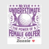 女性ゴルファーの力を過小評価してはいけない シール (シート)