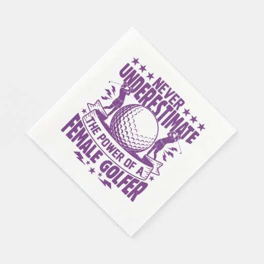 女性ゴルファーの力を過小評価してはいけない スタンダードランチョンナプキン (角)