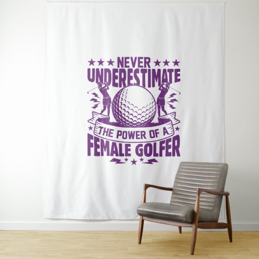 女性ゴルファーの力を過小評価してはいけない タペストリー (インサイチュ)