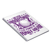 女性ゴルファーの力を過小評価してはいけない ノートブック (右側)