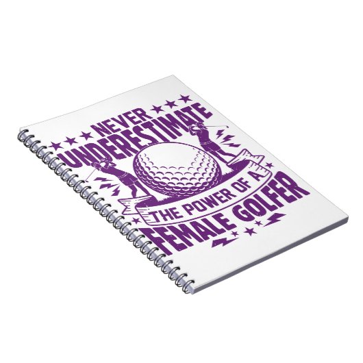 女性ゴルファーの力を過小評価してはいけない ノートブック (右側)