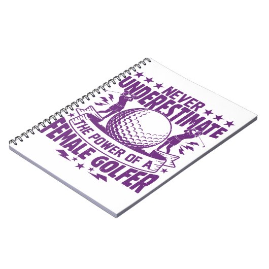 女性ゴルファーの力を過小評価してはいけない ノートブック (左側)