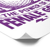 女性ゴルファーの力を過小評価してはいけない ポスター (角)