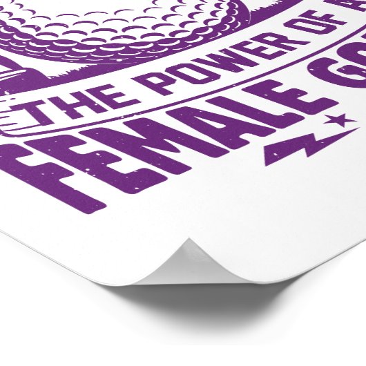 女性ゴルファーの力を過小評価してはいけない ポスター (角)