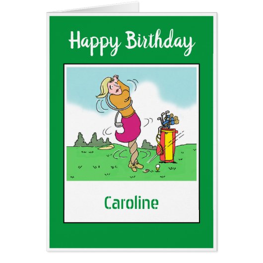 女性ゴルファーの誕生日おめでとう (正面)