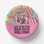 女性ゴルファー向けゴルフピンクパーティー ペーパーボウル (正面)