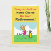 女性ゴルファー引退 カード (正面)