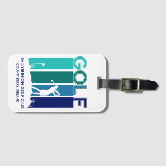 女性ゴルファー荷物タグ ラゲッジタグ (正面横)