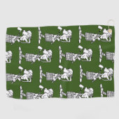 女性ゴルファー – ゴルフタオル (横)