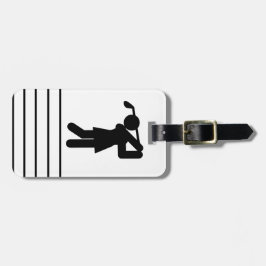 女性ゴルファー – ゴルフ記号 ラゲッジタグ