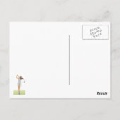 女性ゴルファー ポストカード (裏面)