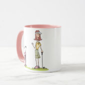女性ゴルファー マグカップ (正面左)