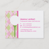 女性ゴルフインストラクターの大きい名刺 名刺 (正面)