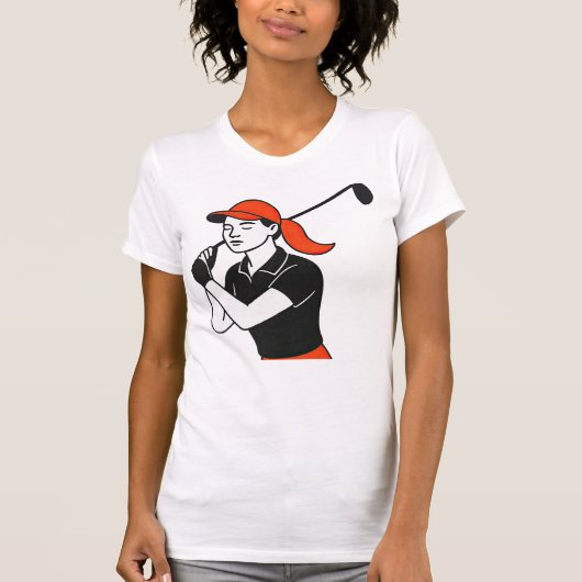 女性ゴルフ - ゴルフTシャツ Tシャツ (正面)