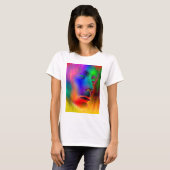 女性サイケデリック顔 Tシャツ (正面フル)