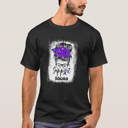 女性サポートスクワッド乱軍Bun Purple戦士エピ Tシャツ (正面)