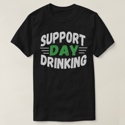 女性サポート日お酒を飲むギフトV-Nec Tシャツ (デザイン正面)