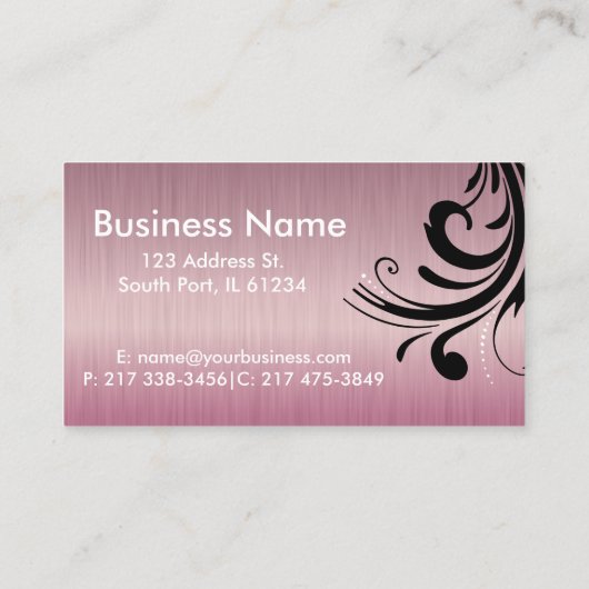 女性サロン美容師 名刺 (裏面)