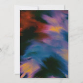 女性サンセットジュエル絵を描ストロークスバースデーパーティー 招待状 (裏面)