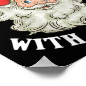 女性サンタおもしろいクロースChristmas I Love A Man Wi ポスター (角)