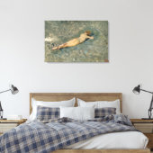 女性サンバウンザポルティシビーチ キャンバスプリント (インサイチュ (寝室))