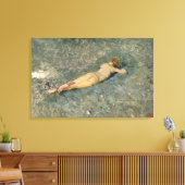 女性サンバウンザポルティシビーチ キャンバスプリント (インサイチュ (リビング))