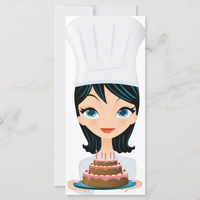女性シェフお誕生日ケーキ (正面)