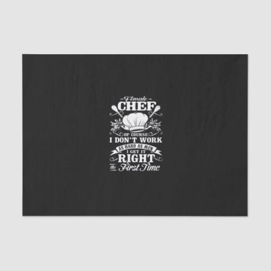 女性シェフはもちろん男性としては懸命ではない 薄葉紙 (正面)