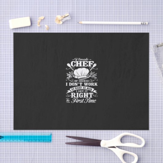 女性シェフはもちろん男性としては懸命ではない 薄葉紙 (クラフト)