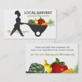 女性シェフ野菜の輪車ケータリング 名刺 (正面/裏面)