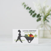 女性シェフ野菜の輪車ケータリング 名刺 (スタンド正面)