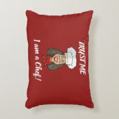 女性シェフ アクセントクッション (正面(垂直))