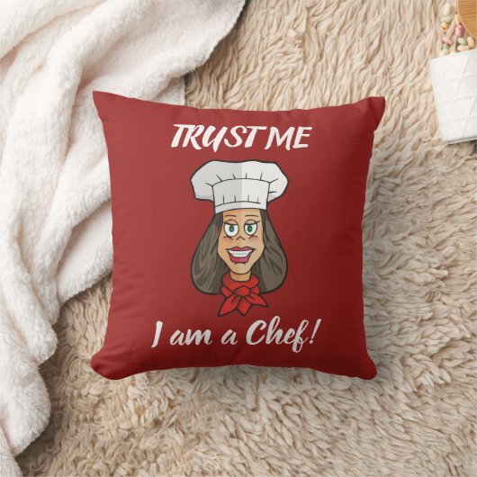 女性シェフ クッション (ブランケット)