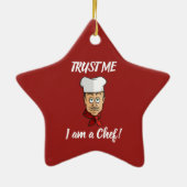女性シェフ セラミックオーナメント (裏面)