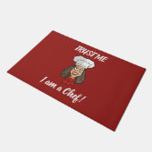 女性シェフ ドアマット (アングル)