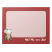 女性シェフ ノートパッド (正面)