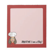 女性シェフ ノートパッド (正面)