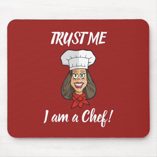 女性シェフ マウスパッド (正面)