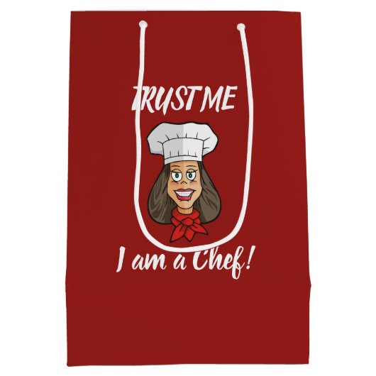 女性シェフ ミディアムペーパーバッグ (裏面)