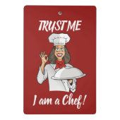 女性シェフ ミニクリップボード (裏面)