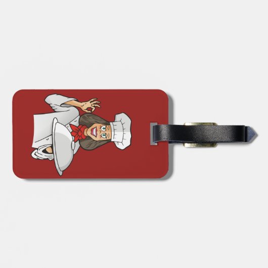 女性シェフ ラゲッジタグ (裏面横)