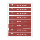 女性シェフ ラップアラウンド宛名ラベル (シート)