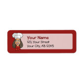 女性シェフ ラベル (正面)