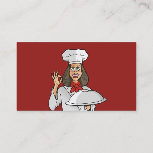 女性シェフ 名刺 (裏面)