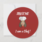 女性シェフ 招待状 (正面)