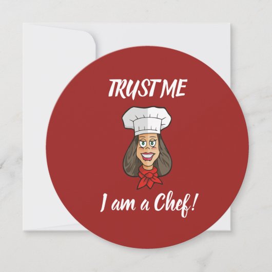 女性シェフ 招待状 (正面)